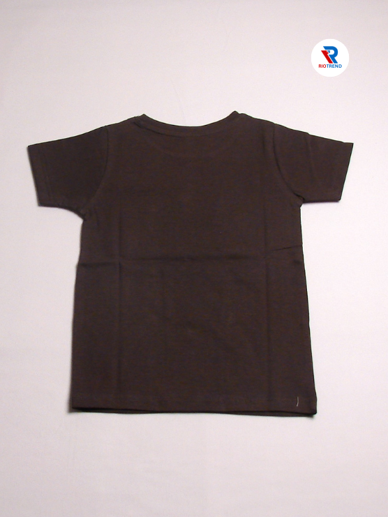 Boys' Round Neck Cotton Half Sleeve Dark Burgundy