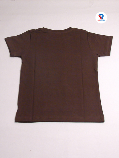 Boys' Cotton Half Sleeve Dark Sienna