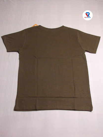 Boys' Cotton Half Sleeve T-Shirt Dark Brown