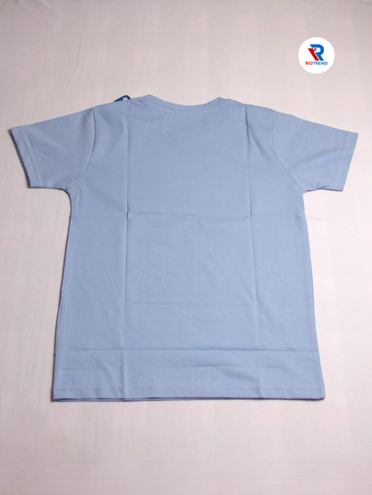 Boys' Cotton Half Sleeve T-Shirt Pastel Blue