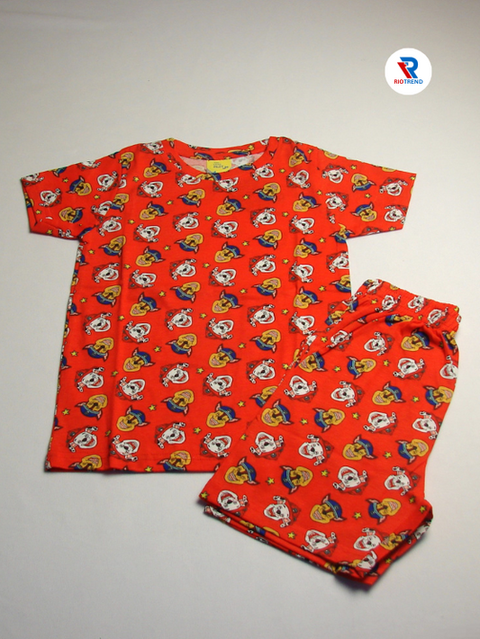 Boys Coordinate Set Cotton Red and Yellow Color