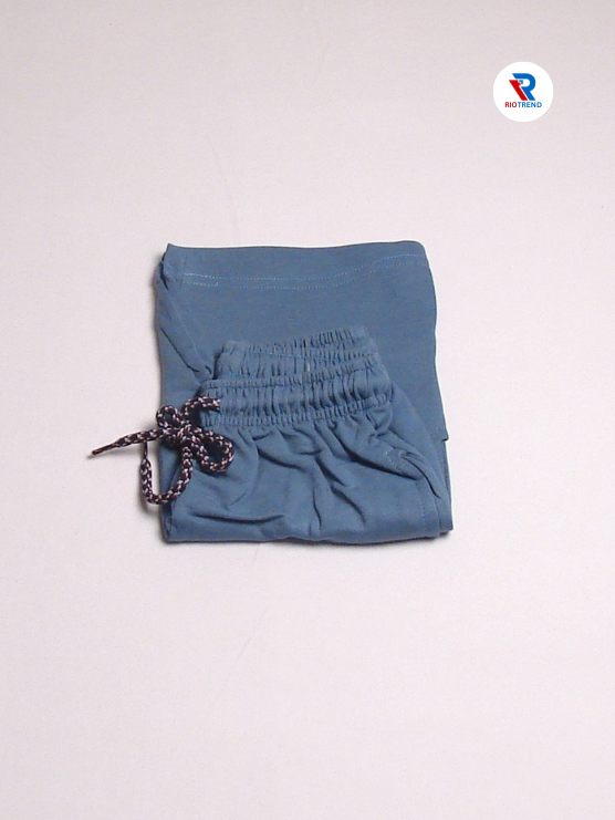 Boys Cotton Steel Blue Color Shorts