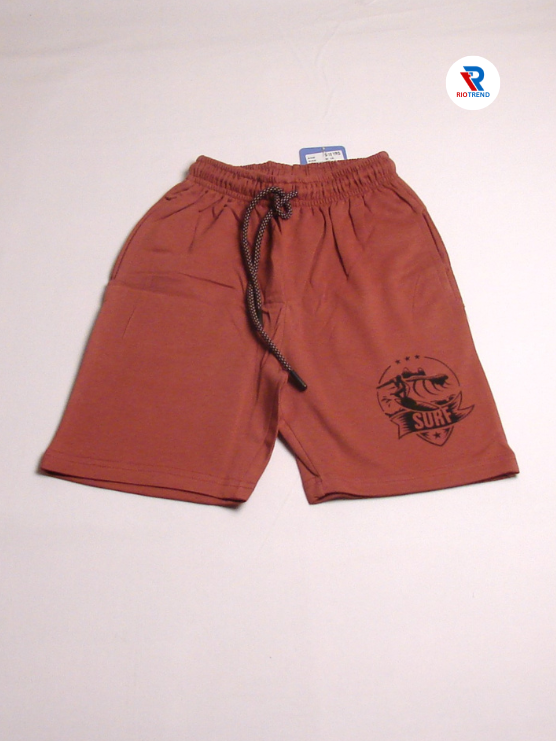 Boys Cotton Steel Chestnut Color Shorts