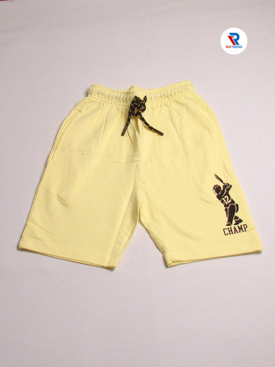 Boys Cotton Steel Light Goldenrod Yellow Color Shorts