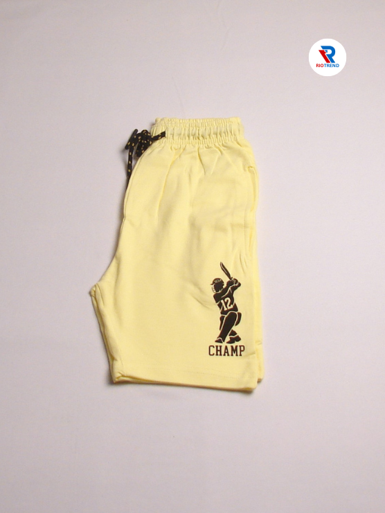 Boys Cotton Steel Light Goldenrod Yellow Color Shorts