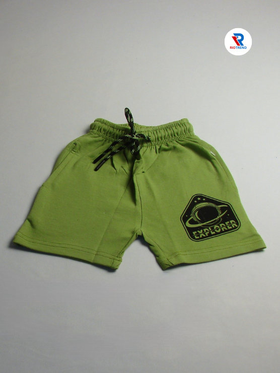 Boys' light green-colored shorts for 2-3 years, featuring a full design for a comfortable and casual look by RioTrend