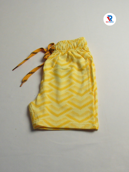 Boys 100% Cotton Light Yellow Shorts