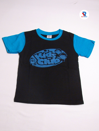 Boys 3/4 Set Half Sleeve Black and Light Blue Color