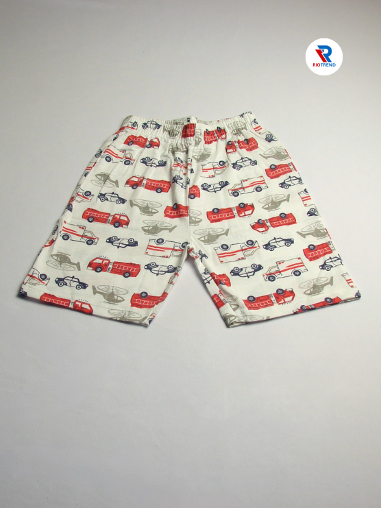 Boys Coordinate Set Cotton Cream and Red Color