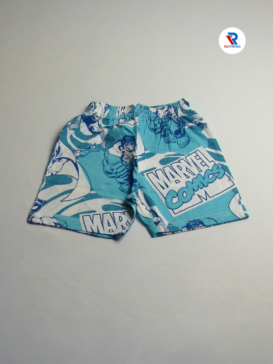 Boys Coordinate Set Cotton Cyan and White Color