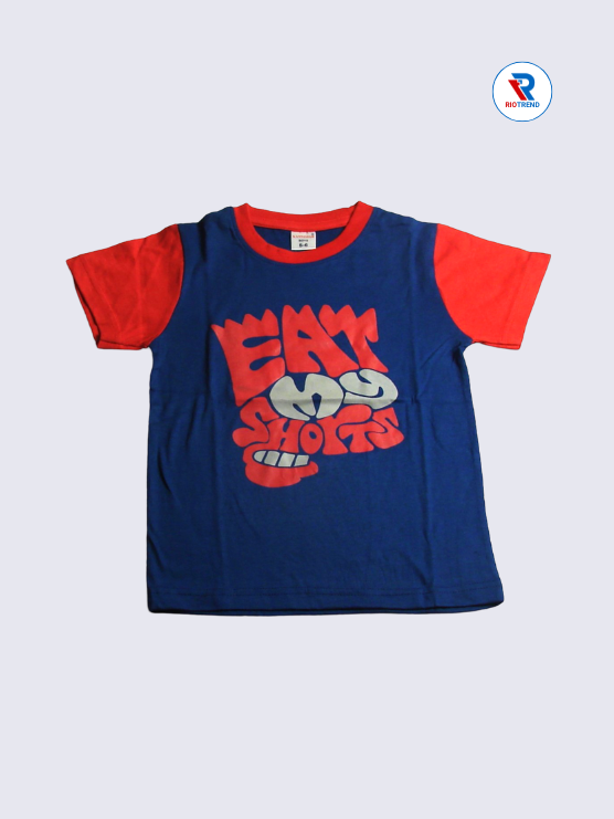 Boys 3/4th T-Shirts 05-12Yrs Blue and Red Color RioTrend