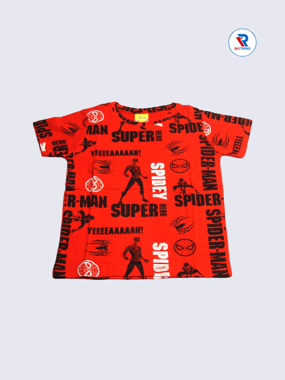 Boys Co-Ord T-Shirt 02-04Yrs Red and Black Color RioTrend