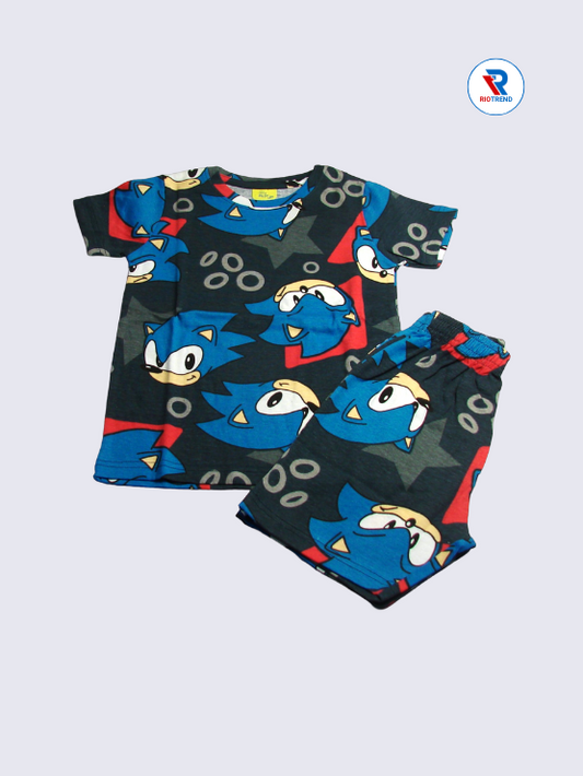 Boys Co-Ord Set 02-06Yrs Black and Blue Color RioTrend