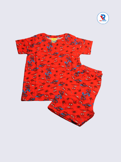 Boys Co-Ord Set 02-06Yrs Red and Blue Color RioTrend