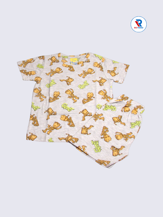 Boys Co-Ord Set 05-06Yrs Pale Silver Color RioTrend