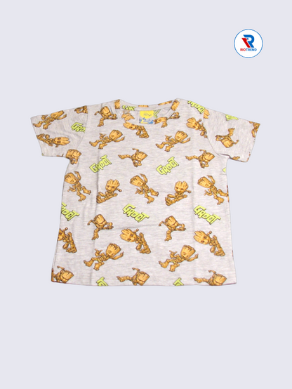 Boys Co-Ord T-Shirt 05-06Yrs Pale Silver Color RioTrend