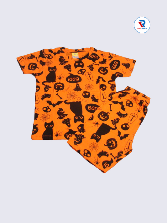 Boys Co-Ord Set 07-08Yrs Burnt Orange Color RioTrend
