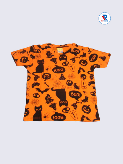 Boys Co-Ord T-Shirt 07-08Yrs Burnt Orange Color RioTrend