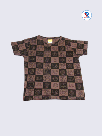 Boys Co-Ord T-Shirt 07-08Yrs Dark Taupe Color RioTrend