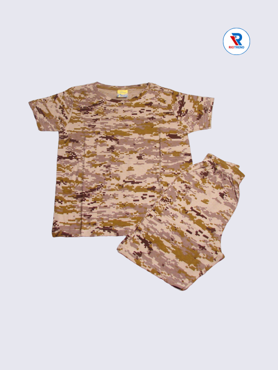 Boys Co-Ord Set 07-08Yrs Light Brown Color RioTrend