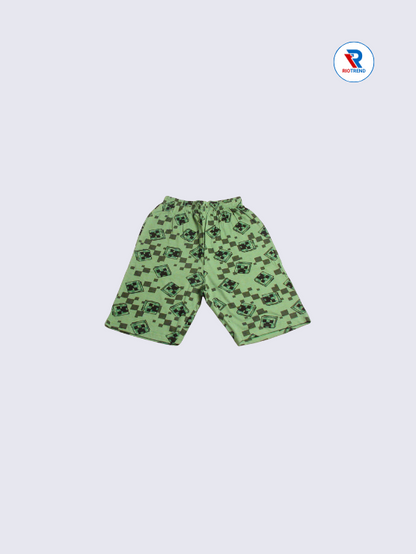 Boys Co-Ord Shorts 09-10Yrs Camouflage Green Color RioTrend