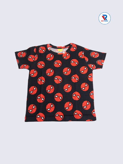 Boys Co-Ord T-Shirt 09-10Yrs Charcoal Black Color RioTrend