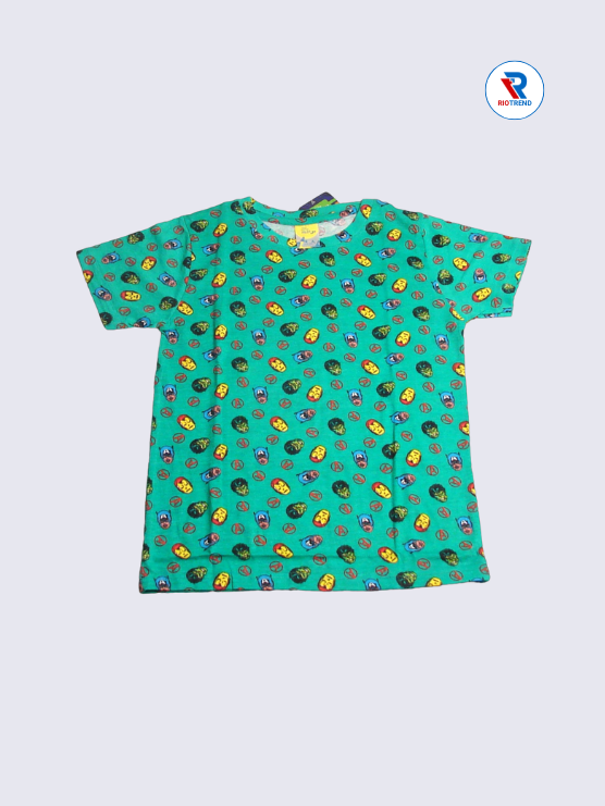 Boys Co-Ord T-Shirt 09-10Yrs Caribbean Green Color RioTrend