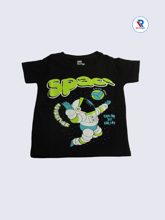 Boys T-Shirt 02-08Yrs Black and Green Color RioTrend