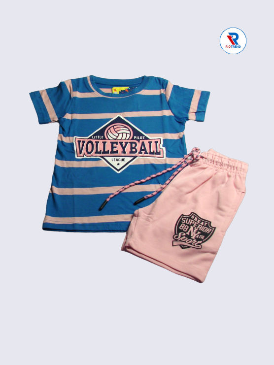 Boys Set 02 to 10Yrs Blue and Pink Color RioTrend