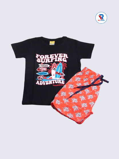 Boys Set 05-06Yrs Black and Scarlet Color RioTrend