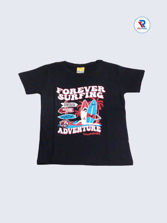 Boys T-Shirt 05-06Yrs Black and Scarlet Color RioTrend