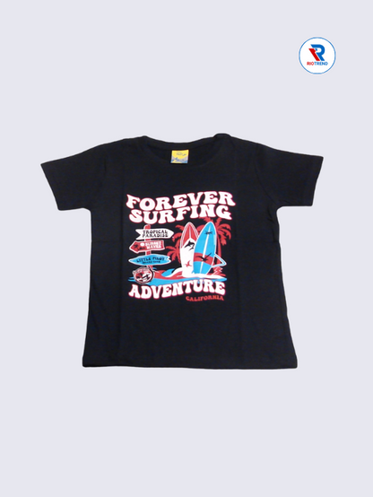 Boys T-Shirt 05-06Yrs Black and Scarlet Color RioTrend