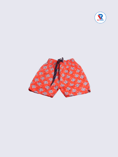 Boys Shorts 05-06Yrs Black and Scarlet Color RioTrend