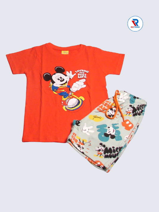 Boys Set 05-06Yrs Red and Ash Gray Color RioTrend