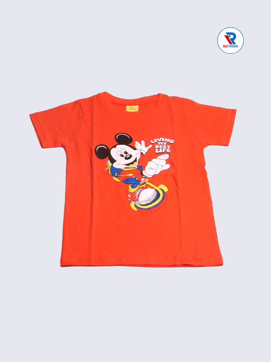 Boys T-Shirt 05-06Yrs Red and Ash Gray Color RioTrend