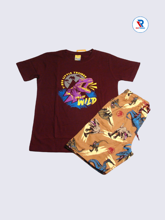 Boys Set 11-12Yrs Dark Burgundy Color RioTrend