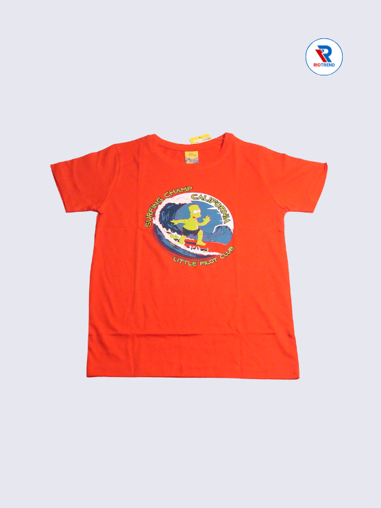 Boys T-Shirt 11-14Yrs Orange and Cyan Color RioTrend