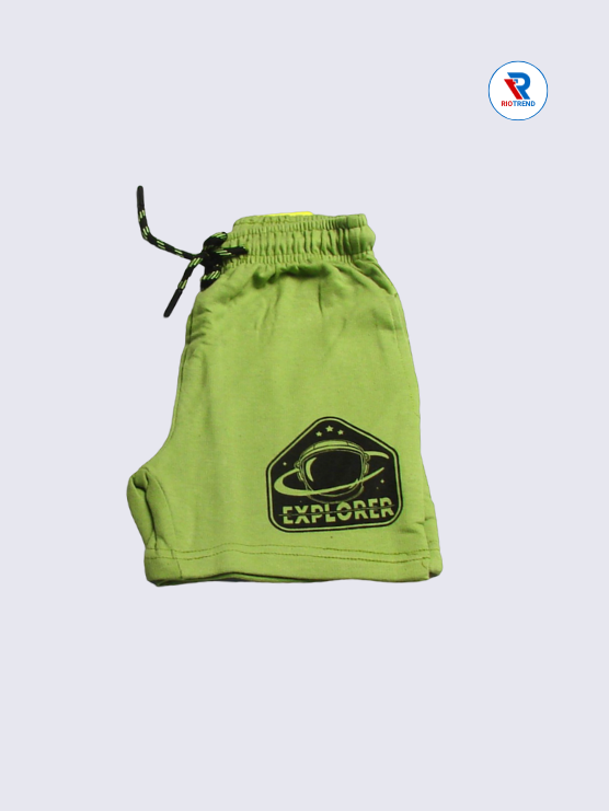 Boys Shorts 02 to 12yrs in Light Green Color (Half Folded)-RioTrend
