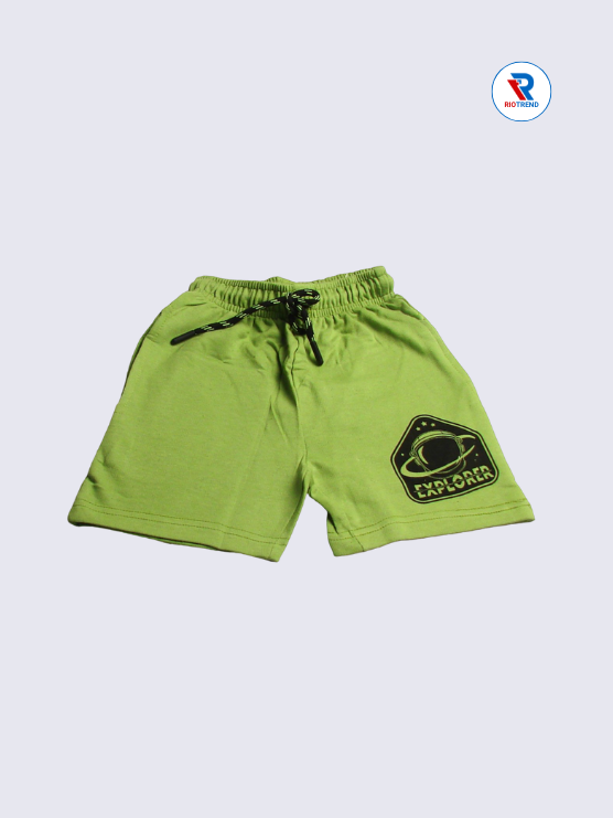 Boys Shorts 03 to 06yrs in Light Green Color (Full)-RioTrend