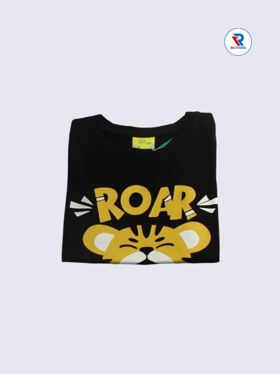 Boys T-Shirt 02-03yrs in Black Roar Color(Folded)-RioTrend