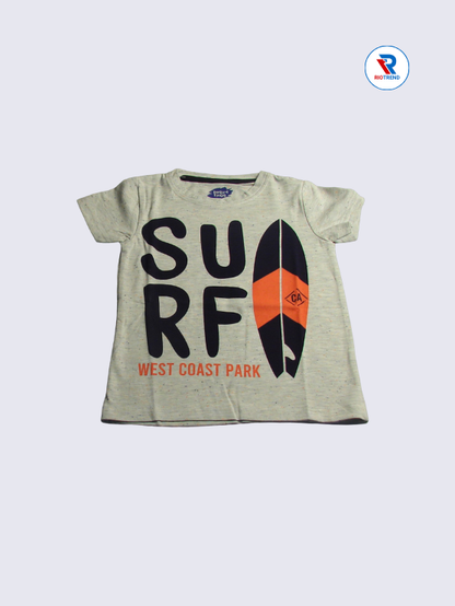 Boys T-Shirt 02-03yrs in Cream Color(Front)-RioTrend