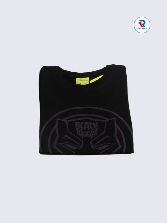 Boys T-Shirt 02 to 12yrs in Black Color(Folded)-RioTrend
