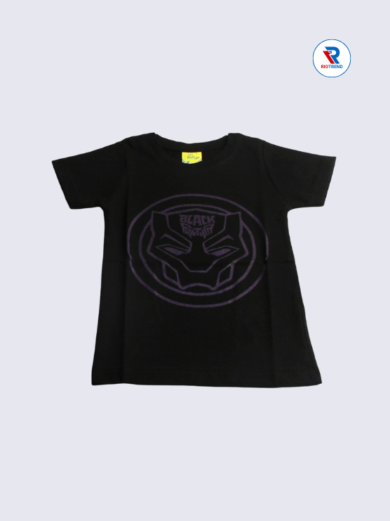 Boys T-Shirt 02 to 12yrs in Black Color(Front)-RioTrend