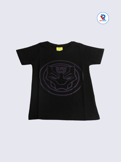 Boys T-Shirt 02 to 12yrs in Black Color(Front)-RioTrend