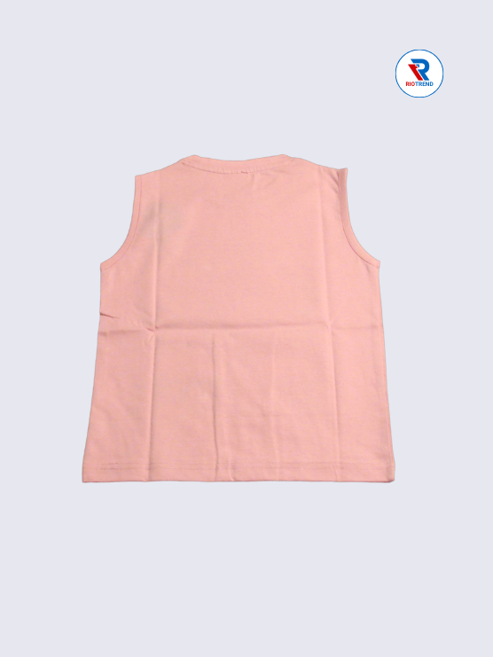 Boys T-Shirt 03-04yrs in Peach with Black Color(Back)-RioTrend