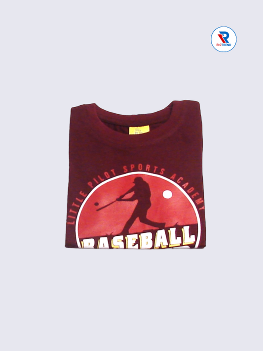 Boys T-Shirt 03 to 08yrs in Maroon Color(Folded)-RioTrend
