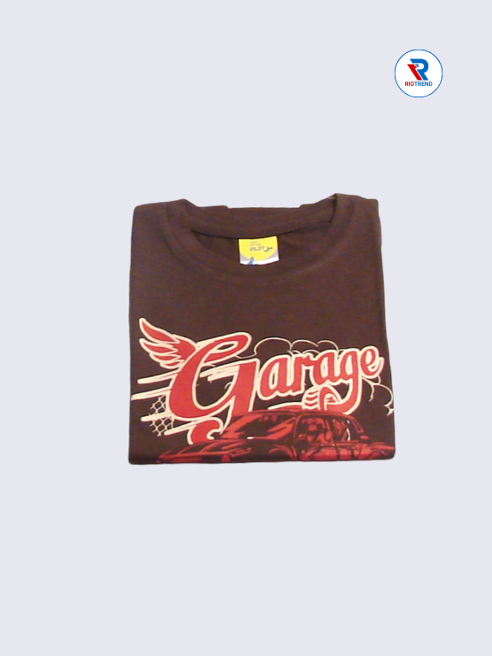 Boys T-Shirt 05 to 14yrs in Dark Sienna Color(Folded)-RioTrend