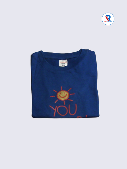Boys T-Shirt 05 to 12yrs in Blue Color(Folded)-RioTrend