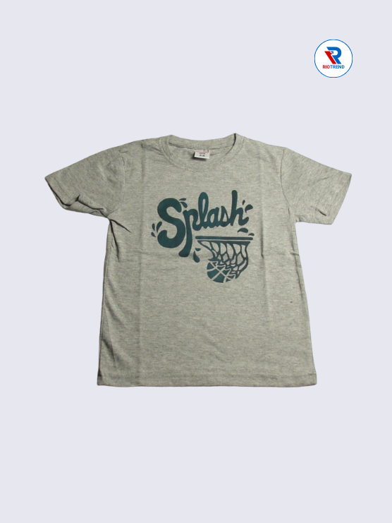 Boys T-Shirt 05 to 12yrs in Gray Color(Front)-RioTrend