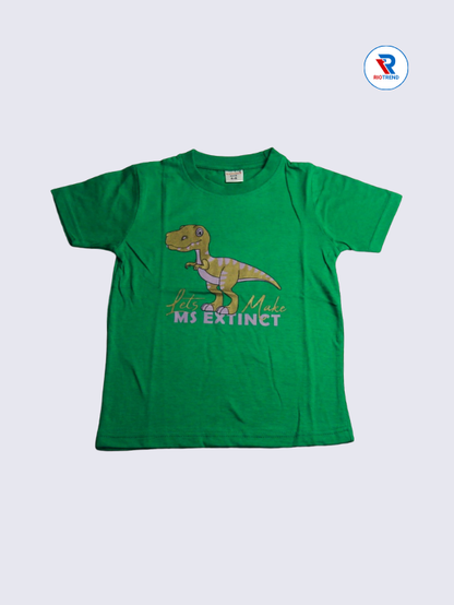 Boys T-Shirt 05 to 12yrs in Green Color(Front)-RioTrend